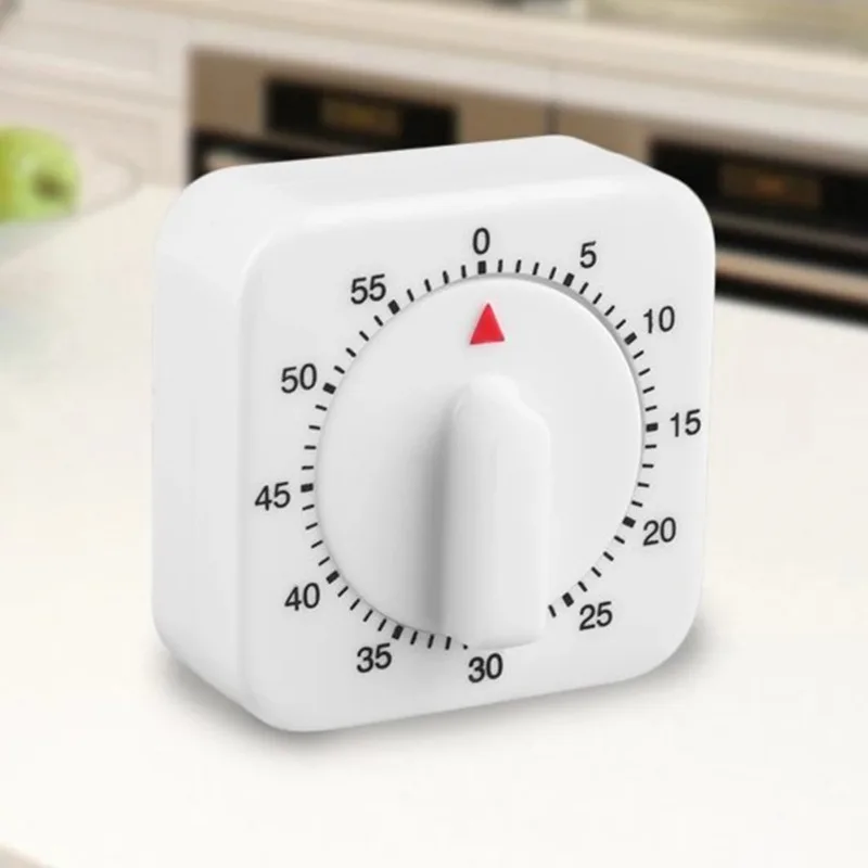 60 Minūtes Virtuves Taimeris Skaits Nosaka Silent Alarm Atgādinājums Baltais Kvadrāts Mehāniskais Taimeris Virtuves, Klases, Mājas Birojam