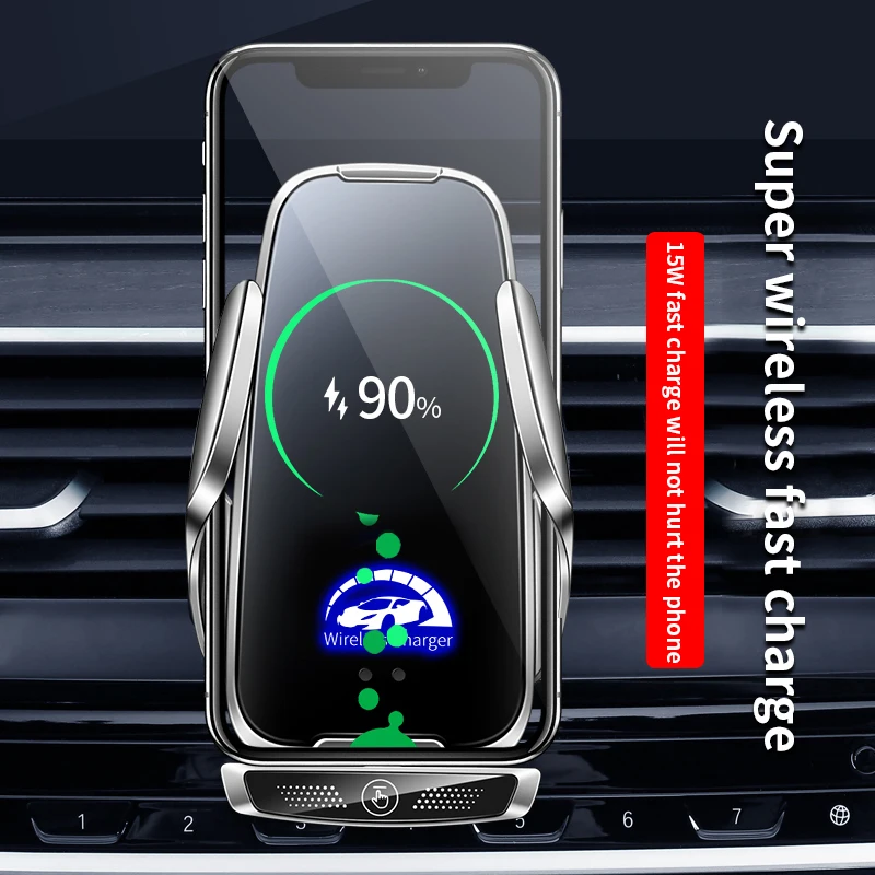 D15S Bezvadu Lādētāju, Automašīnas Tālruņa Turētāju Automašīnas Gaisa Vent Mount iPhone 14 13 12 X Pro Max Samsung, Huawei Ātra Uzlāde