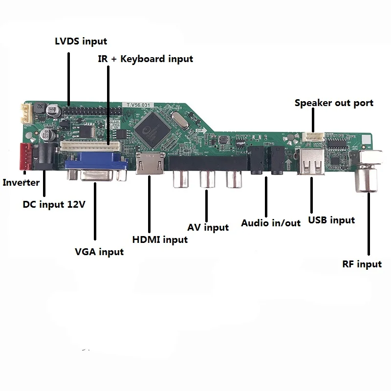 komplekts N173FGE-L 23/L11/L12/L13/L21/L63/LA3 1600X900 Kontrolieris valdes LCD LED TV, AV, USB 17.3