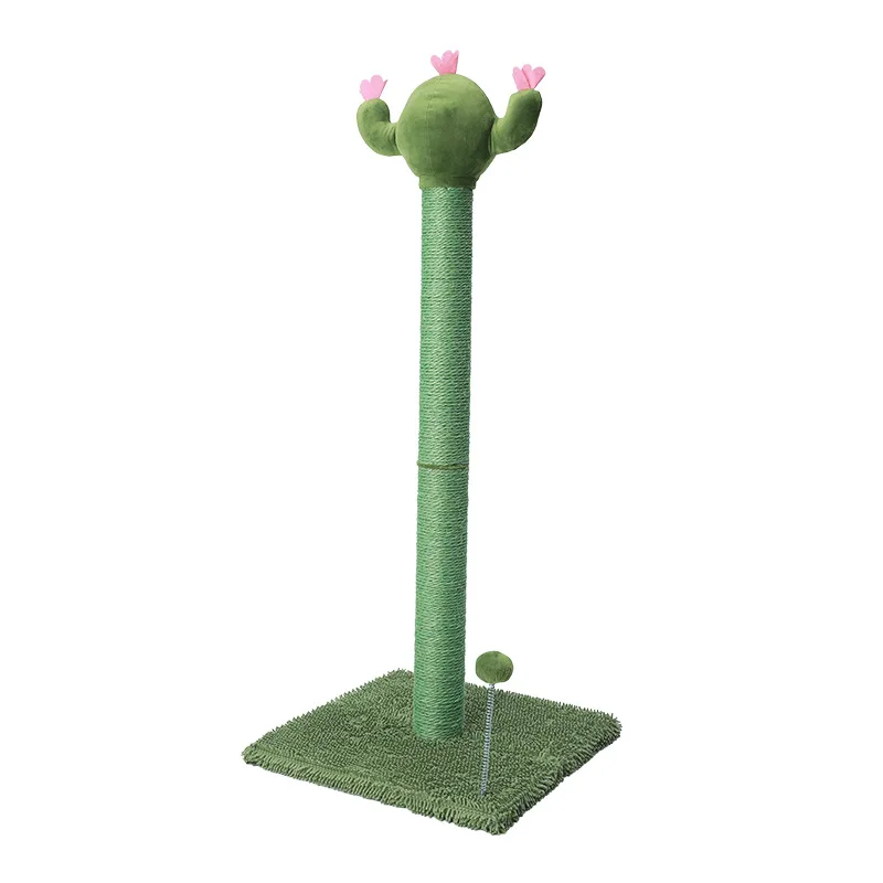 Zaļais kaktuss Kaķis koku Slīpēšanas raust sizala kolonnas pet produktu kaķis tornis kaķu rotaļlietas