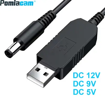 USB caurums konvertēt uz DC apaļu caurumu DC 5V uz 12V, USB Kabelis Boost Converter 5.5*2.1 mm