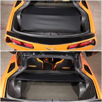 Par Chevrolet Corvette C7 2014-2019 Automašīnas Bagāžnieka Aizkaru Organizators Asti Box Nodalījumu, Deflektors Saulessargs Iekšlietu Auto Piederumi
