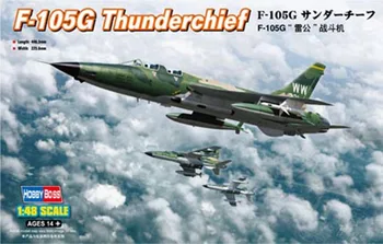 Hobijs Boss 80333 1/48 Mēroga Lidmašīnas F-105G Thunderchief Fighter Jet Bomber Modelis TH05877-SMT6