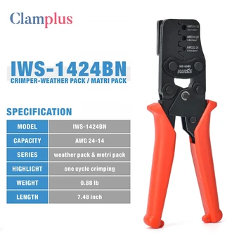 IWISS rīku IWS-1424BN racionāls gofrētu knaibles par DELFI auto ūdensizturīgs savienotājs Auto remonta rīku crimper klāstu 0.14-2mm2