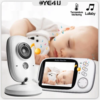 VB603 Video Baby Monitor 3.2 Collu LCD 2.4 G Māte, Bērnus, divvirzienu Audio Aukle Novērošanas Kameru Temperatūras displejs Ekrāns