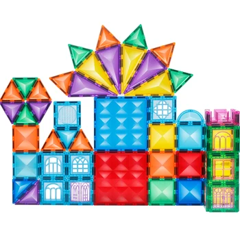 Magnētiskā Celtniecības Bloki Bērniem DIY konstruktori Montessori Izglītības Rotaļlietas, Star Diamond Magnētisko Flīzes Bērniem Dāvanu