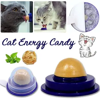 1PC Catnip Cukurs Cietā Catnip Cukura Ilgi Spēcīgu Pill Enerģijas Bumbu Kaķu Uztura Krējuma Laiza Cieto Konfektes Kaķi Jauki Uzkodas Rotaļlietas