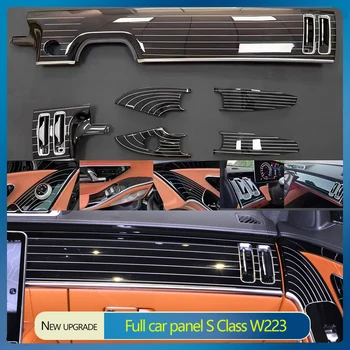 Klavieres Melnā Sporta Stila Interjers 6 gabals, kas Par Mercedes Benz S klases W223S450L S400L S500LPanel Vāciņu Nomaiņa Car Styling