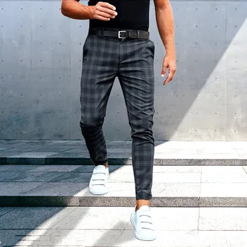 2023 Jaunu Vīriešu Biznesa Gadījuma Bikses Retro Modelis Drukāt Taisni Garas Bikses Vīriešu Pavasara Rudens Modes Streetwear Bikses