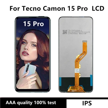 6.6 collas Tecno Camon 15 Pro CD8 Layar LCD Penuh Rakitan Layar Sentuh Lengkap Pengganti Digitizer untuk Tecno Camon 15Pro