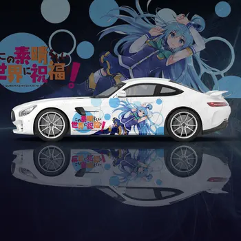 KONOSUBA Sexy Anime Meitene 2gab Auto Uzlīmes, Universāls Lielu Automašīnu Decal Auto Uzlīme par Univers Auto Uzlīmes