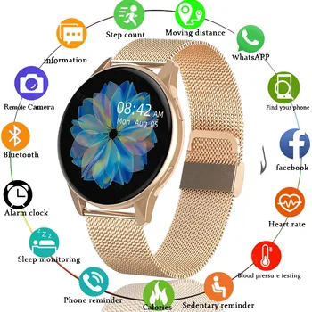 2023 Smart Skatīties Apaļas Sievietes Ūdensizturīgs Smartwatch Vīriešu, Sieviešu Fitnesa Tracker Asins Spiediena Monitoru, Android, IOS Smart Pulkstenis