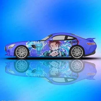 Kamado Tanjirou Demon Slayer Auto Decal Pusē Grafiskais Wrap Vinila Pārveidotas, Auto Daļas, Auto Uzlīmes meitene pielāgotu attēlu DIY Anime