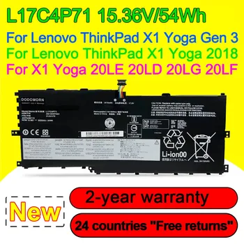 54Wh 01AV475 L17C4P71 Klēpjdatoru Akumulatoru, Lenovo ThinkPad X1 Jogas Gen 3/2018 20LE 20LD 20LG 20LF L17M4P71 01AV474 SB10K97623