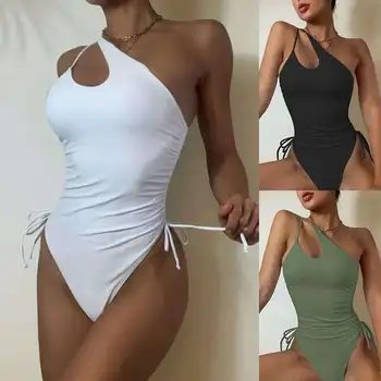Rishang Sexy Peldkostīms Bikini Vienkrāsainu Viens Gabals Sieviešu Vairumtirdzniecība