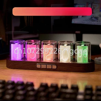 RGB Gandrīz Mirdzumu Caurules Pulksteni LED Gaisma Elektroniskās Konkurences Datoru ar Creative Desktop Pulkstenis Tehnoloģiju Rotājumi