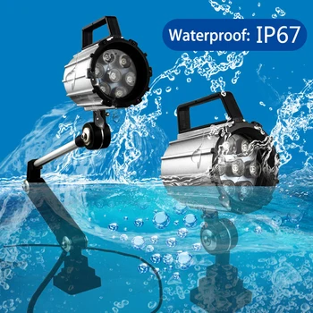 KARSTĀ 7W/12W 24V/220V Ūdensizturīgs IP67 CNC Mašīna, LED Gaismas, Rūpniecības Instrumentu, Darba Gaismas Lampa Ilgi Roku Locīšanas Gaismas CE, Rohs