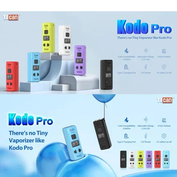 5gab Yocan Kodo Pro Mod Vape Akumulatora 400mAh Tipa C Ostas 10s Uzkarsē VV Elektroniskās Cigaretes Iztvaikotāju Pildspalva ar OLED Displeju