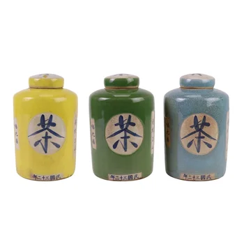 RZGH01-A-B-C Ķīniešu Tradicionālās Keramikas Tējas Jar Virtuves Glabāšanas Organizācija