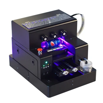 Pilnībā automātiska A4 formāta tintes UV printeris mašīna telefonu gadījumā cilindra materiālu druka UV printeris