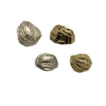 Iregular Sēņu Formas Cinka Sakausējuma Materiāla Pogu, ar Skalu un Zelta Krāsas Mētelis un Džemperis