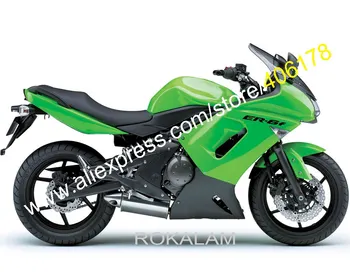 Iela Aptecētājs Komplekts 06 07 08 Kawasaki ER-6F Ķermeņa Komplekta 2006-2008 Zaļā Ninja 650 Motociklu Aptecētājs Komplekts (Injekcijas Molding)