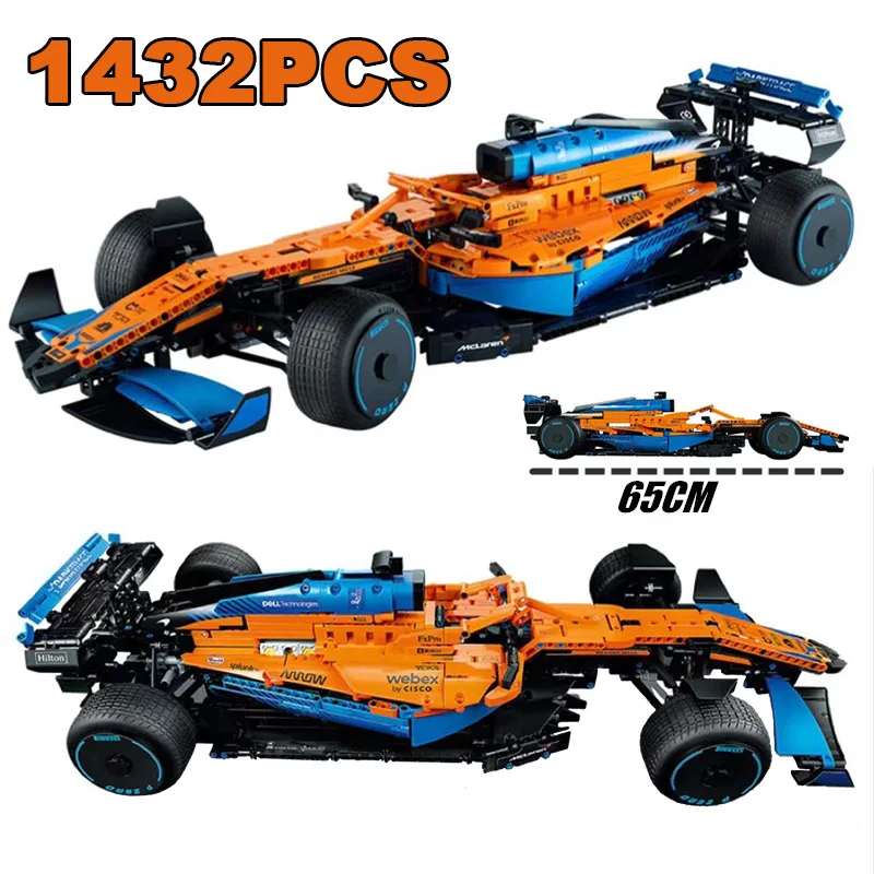 1432Pcs Tehnisko Sacīkšu Auto Celtniecības Bloki Savietojami 42141 McLarened Formula 1 Sporta Transportlīdzeklis, Ķieģeļu Bērniem Pieaugušo Rotaļlietas, Dāvanas