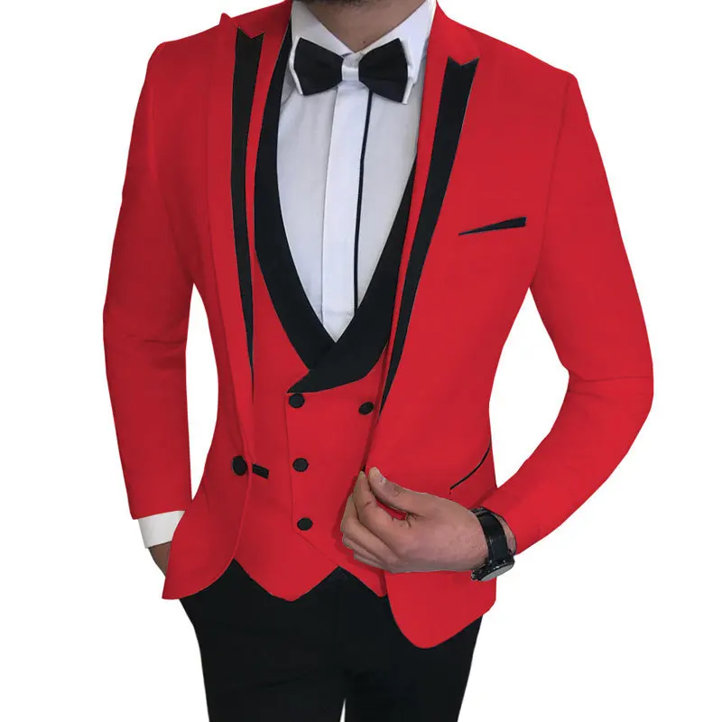 2023 Jauno Populāro Gadījuma Modes Vīriešu Uzvalku Trīs Gabals Kāzu Ceremonija Bridesman Labākais Vīrs Uzvalku, Vīriešu Uzvalku Banketa Kleita Vīriešu