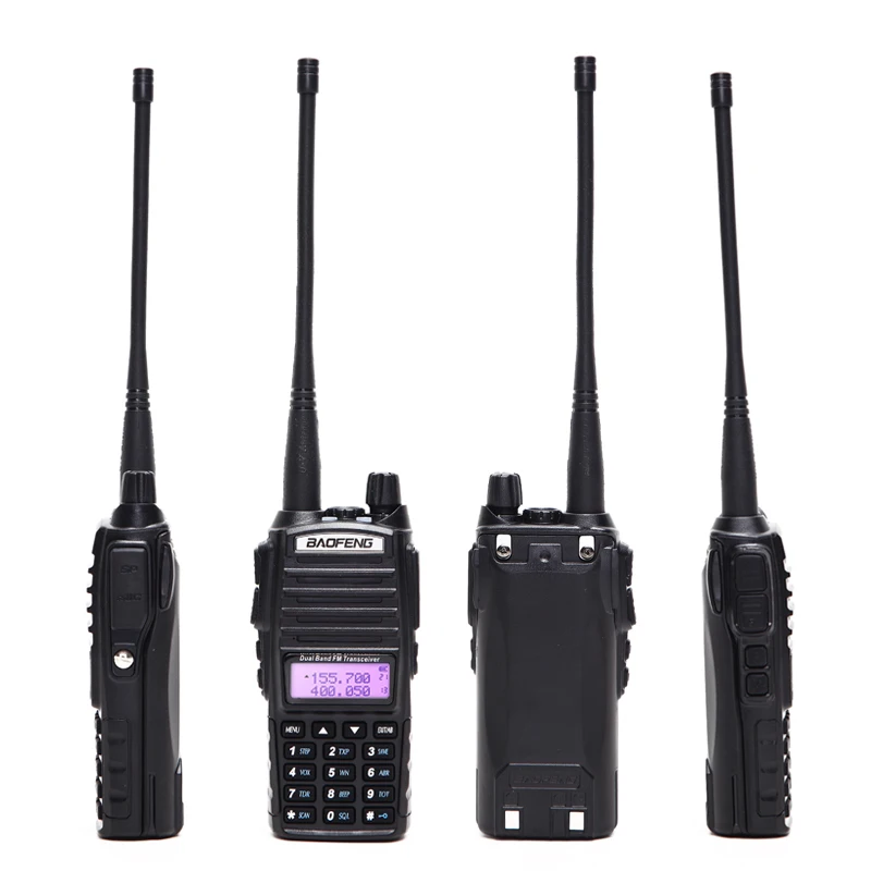 2gab BaoFeng UV-82 5W Walkie Talkie Dual Band VHF/UHF Dubultā PTT BAOFENG Uv-82 Amatieru Portatīvie Radio baofeng uv 5r cb radio