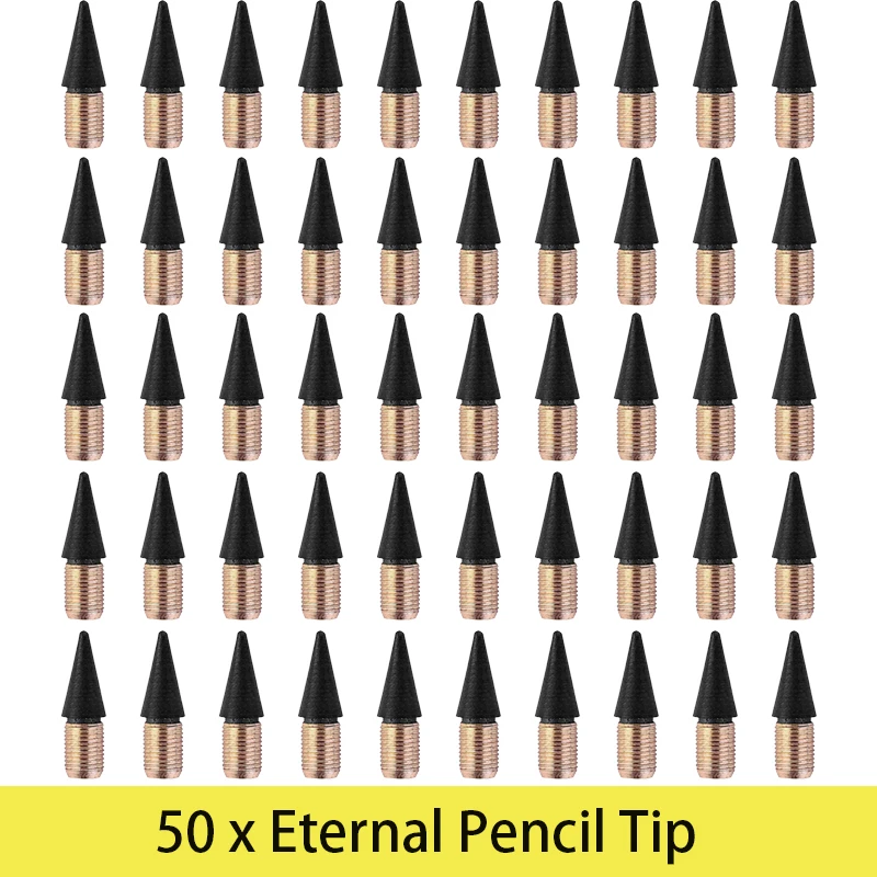 50gab Maināmiem Mūžīgo Zīmuli Nib Zīmuļa Galu Vadītājs Neierobežotu Rakstot Mūžīgo Pildspalvu Bez Tintes Pildspalvu