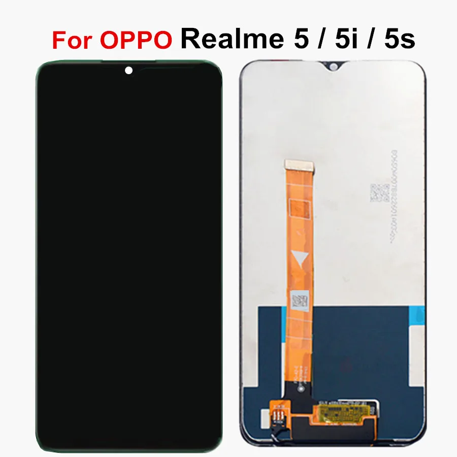 6.5 collas Oppo Realme 5 5i 5s LCD Displejs, Touch Screen Digitizer Montāža Realme5 RMX1911 RMX1925 RMX2030 lcd