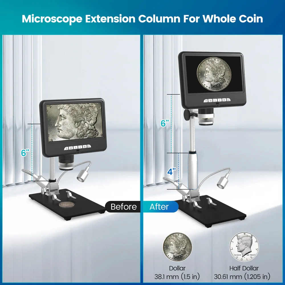7 Collu LCD Electronics Digitālo Mikroskopu Mikroskopu PCB Telefonu Remonts Skatīties SMD/SMT Lodēšanas Instruments