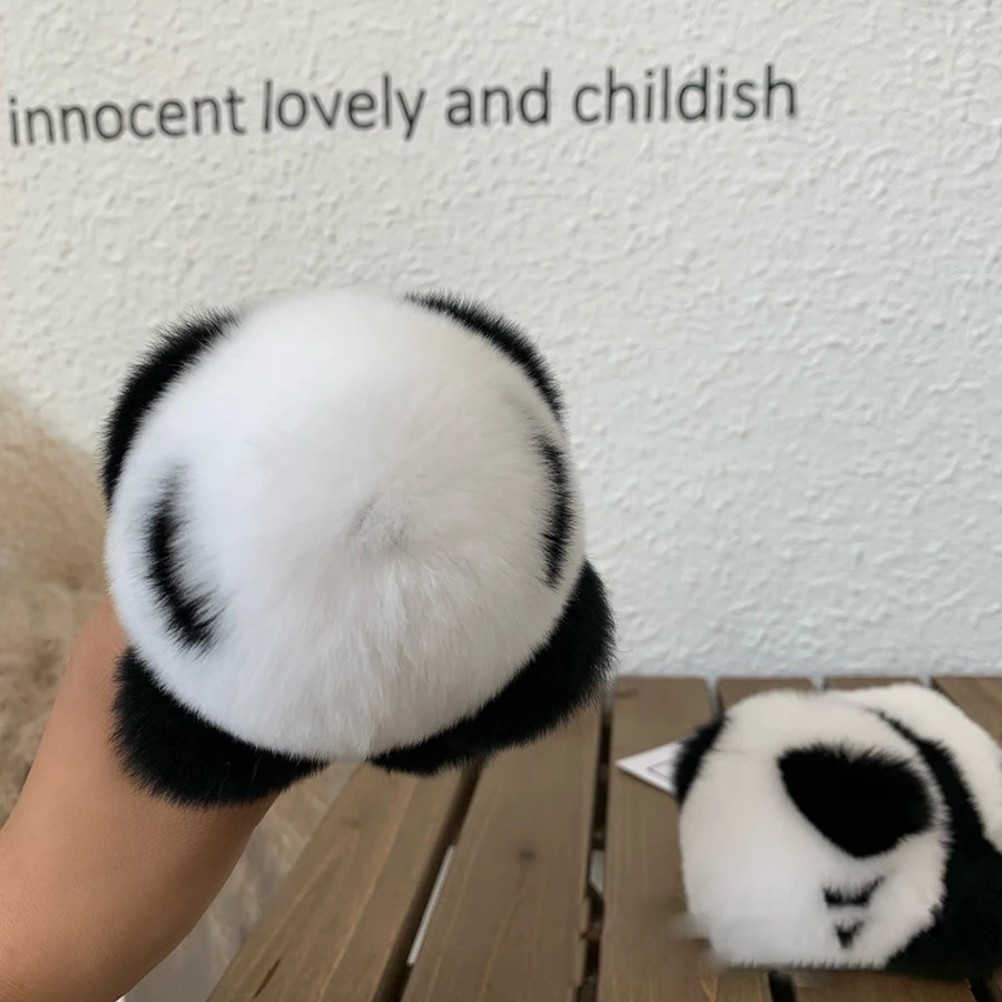 8*12CM Pūkains Maz Panda Plīša Pildījumu Dzīvnieku Keychain Jauki Brinquedos Peluche Mugursoma Kulons Rotājumu Meitene Dzimšanas dienas Dāvana