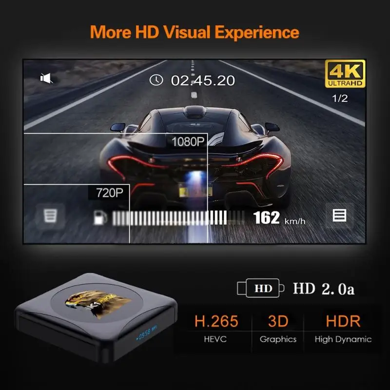 Android 10.0 Smart TV KASTĒ HK1 RBOX R1 MINI Rockchip RK3318 4GB 64GB 2.4 G&5G Dual WIFI BT4.0 4K Youtube 3D H. 265 HDR Media Player