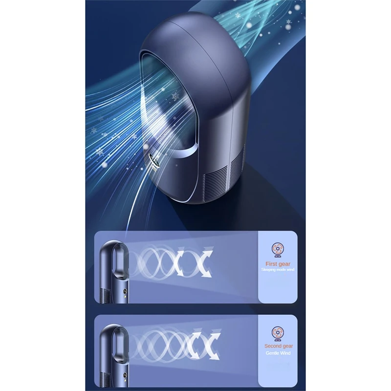 Bladeless Ventilators LED Displejs Darbvirsmas Fanless Asmens Dzesētājs, Dzesēšanas Ventilatora Office Silent Ventilatora Tipa C Uzlāde