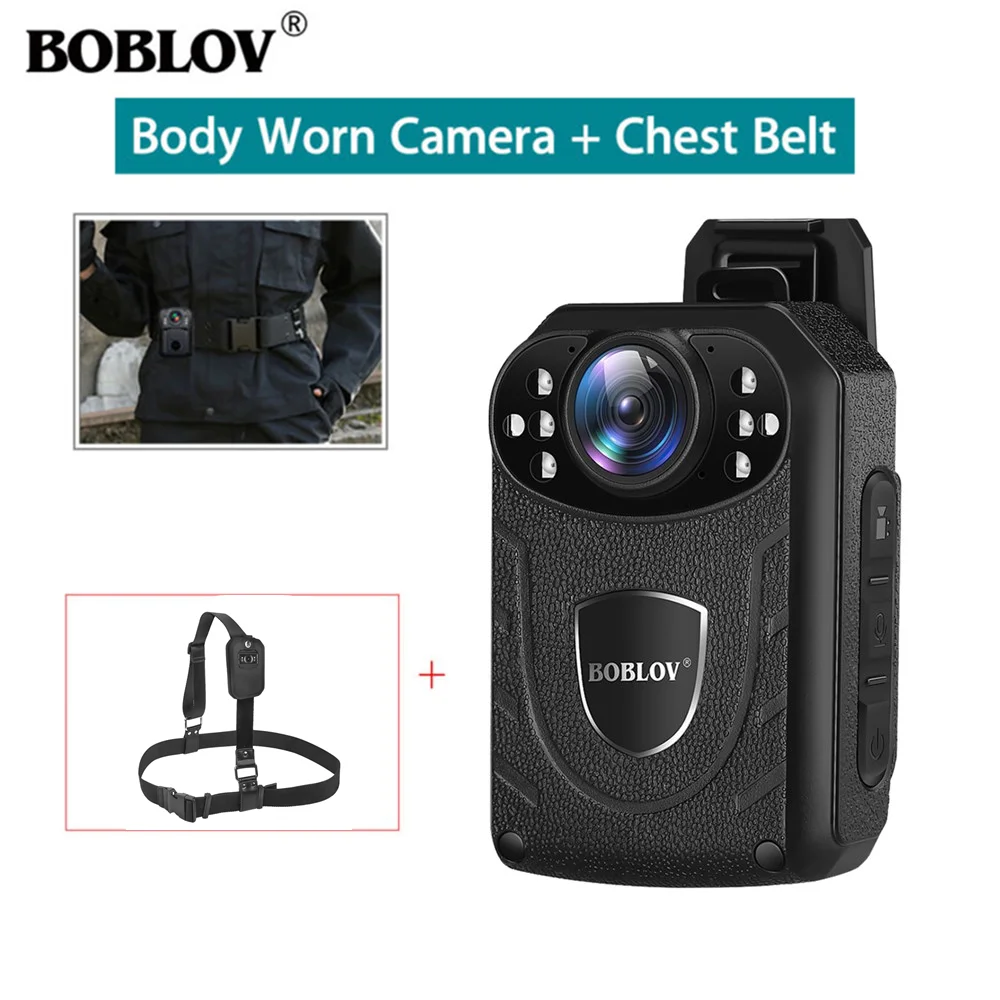 Boblov KJ21 Ķermeņa, Nēsā Kamera 1296P DVR Video Security Cam IS Nakts Redzamības Valkājamas Mini Videokameras ar Jostu Policijas Kamera