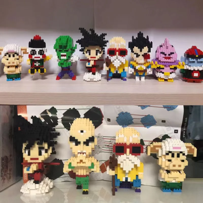 Dragon Ball Bloķētu Pūķis Z Attēls Mikrouzņēmumu Veidošanas Bloku Multenes, Anime Figūras Lelli Kolekcionējamus Modelis DIY Ķieģeļi Rotaļlietas Mazulis