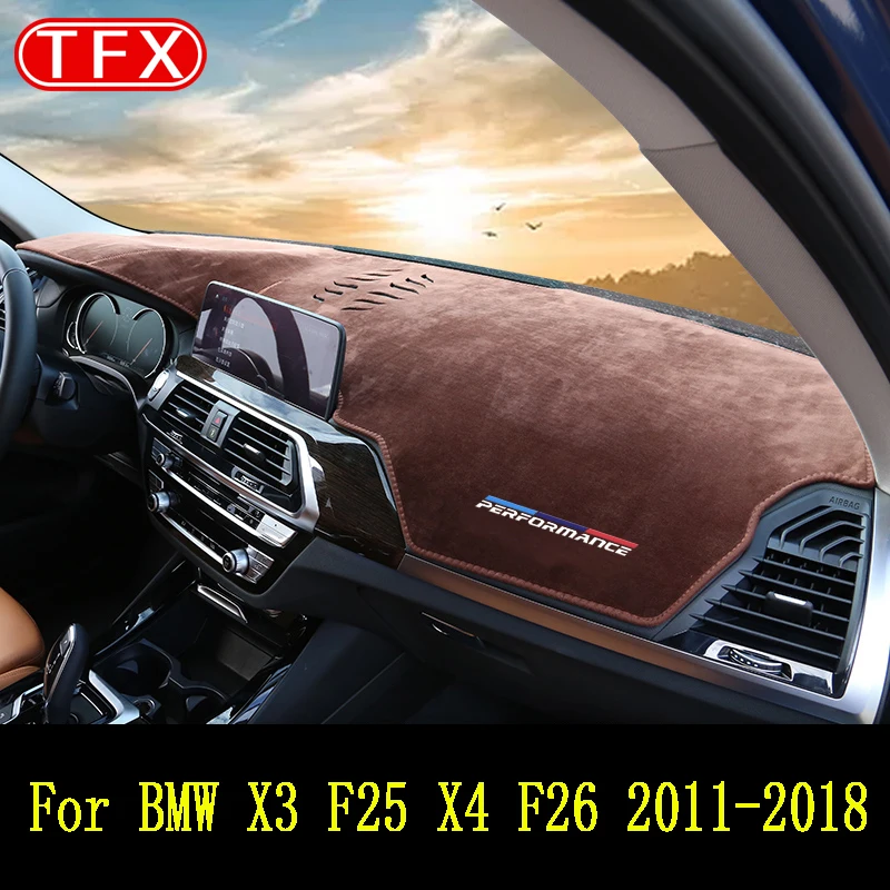 Flaneļa Dash Mat BMW X3 G01 F25 X4 G02 F26 2011. - 2020. Gadam Anti-Slīdēšanas Paklājiņš Paneļa Saulessargs Dashmat Paklāju Interjera Aksesuāri