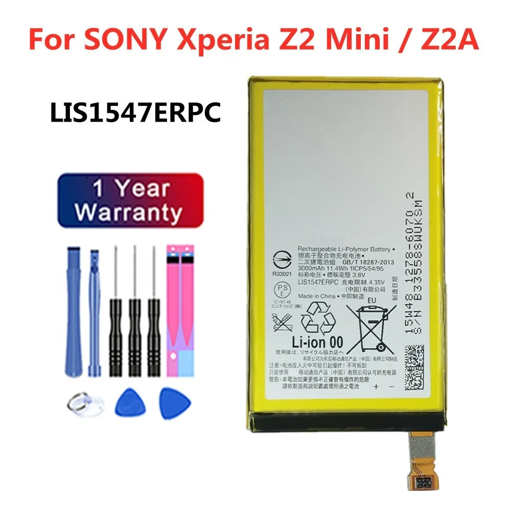 Jaunu LIS1547ERPC Akumulators SONY Xperia Z2 Kompakts Z2A Z2 MINI ZL2 SOL25 D6563 Z2MINI Smart Mobilo Telefonu Baterijas Nomaiņa