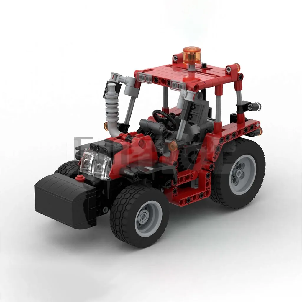 KM-61040 Mazās Saimniecības Traktora - Manual + RC Modeli ar SaperPL Celtniecības Bloku Lauksaimniecības Tehnika Savienoti Rotaļlietas Bērniem