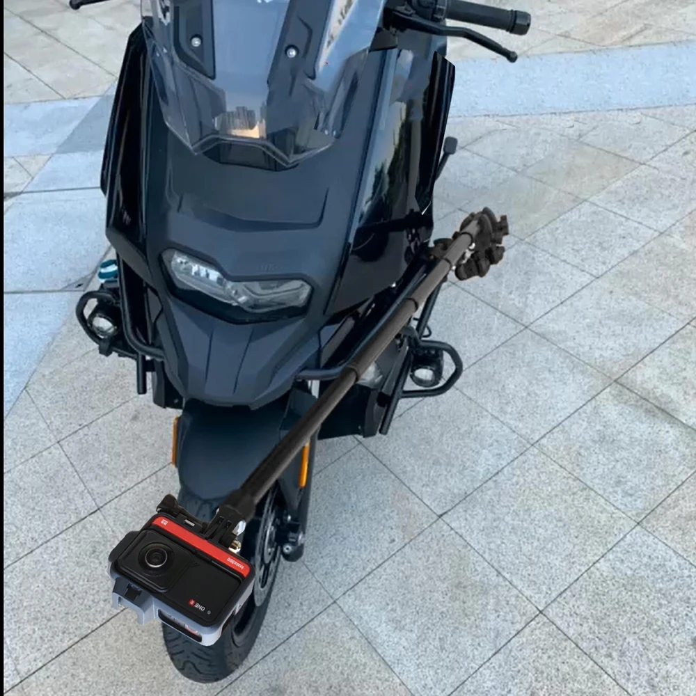 Motociklu Kamera Turētājs Stūres Stiprinājuma Skava Bike Mount, par GoPro Max DJI Neredzams Selfie Nūju Insta360 Viens X2 R