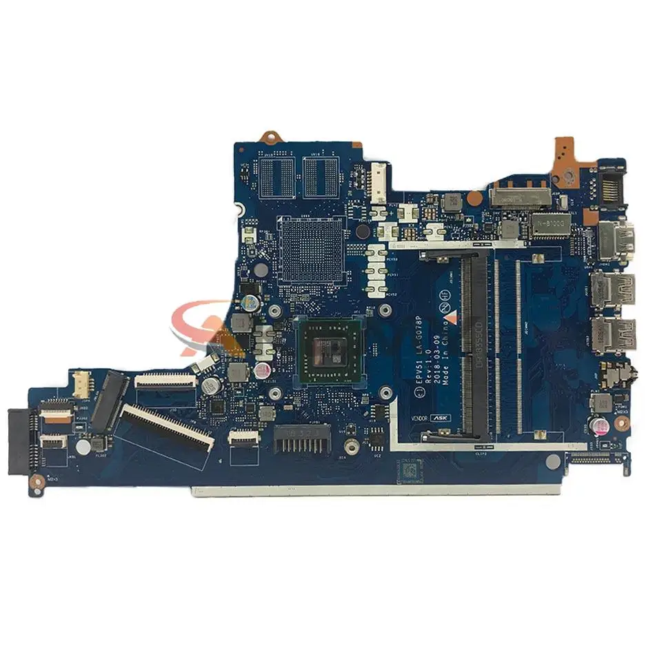 Oriģinālā HP 15-DB 15T-DB Klēpjdatoru, Pamatplate (Mainboard Ar E2 A4 A6 A9 AMD CPU LA-G078P Mātesplati DDR4