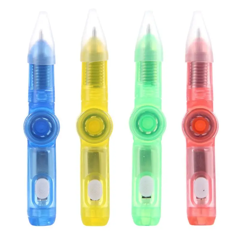 Portatīvo Pirkstu Ripu Spīdīgas Pildspalvas Rotaļlietas ar Multicolor Izvēles Plastmasas Izgatavoti
