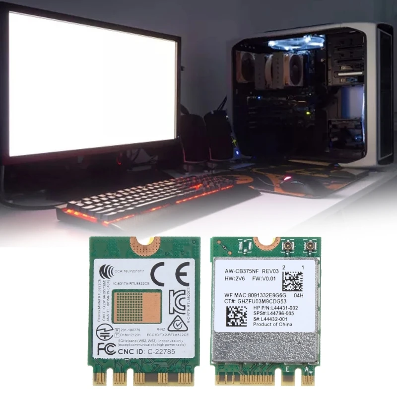 Puse Mini PCI-E Karti 2.4/5G 1200M WLAN WIFI Karti RTL8822CE 802.11 AC