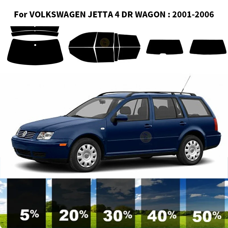 Sagrieztos nanoceramics auto UV Window Tint Komplekts Automobiļu Logu Plēves, Par VOLKSWAGEN JETTA DR 4 VAGONU 2001-2006