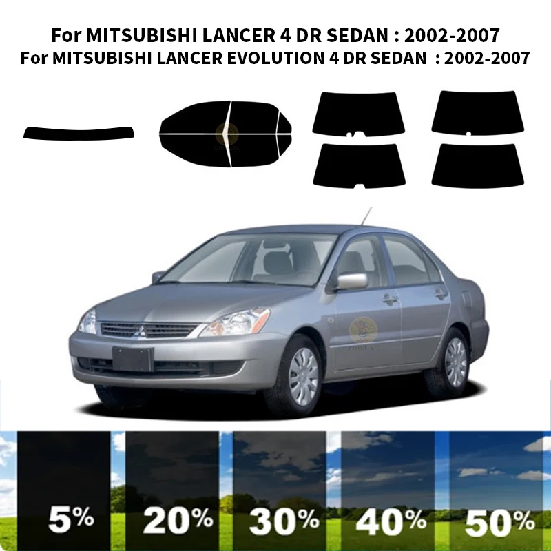 Sagrieztos nanoceramics auto UV Window Tint Komplekts Automobiļu Logu Plēves, Par MITSUBISHI LANCER 4 DR SEDANS 2002-2007