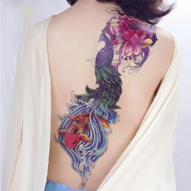 Sexy Viltus Tetovējums Sieviešu Ūdensnecaurlaidīgus Pagaidu Tetovējums Augšstilba Krāsaina Uzlīme Pilnu Piedurknēm Kāju, Roku, Liela Izmēra Body Art Ilgstošu
