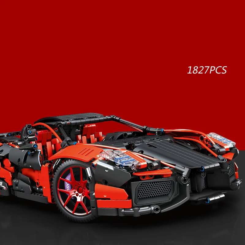Tehnikas 1:10 Mēroga Bugattis Super Sporta Automobiļu Veidošanas Bloku La Voiture Noire Transportlīdzekļa Ķieģeļi Rotaļlietu Kolekcija Zēniem Dāvanas