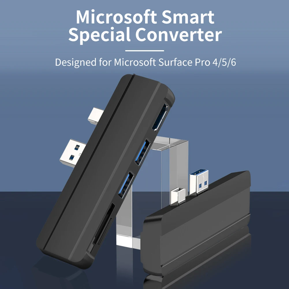 USB HUB 3.0 Docking Staciju, Microsoft Surface Pro 4/5/6 USB 3.0 Portu 4K HDMI saderīgu SD/TF Card Reader Sadalītāja Adapteri