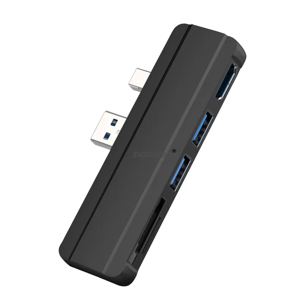 USB HUB 3.0 Docking Staciju, Microsoft Surface Pro 4/5/6 USB 3.0 Portu 4K HDMI saderīgu SD/TF Card Reader Sadalītāja Adapteri